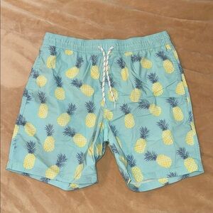 Goodfellow & Co Light Blue Pineapple Print Men’s Swim Shorts - M